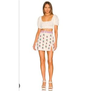 Loveshackfancy Pawley Skirt Knit Sweater Cherry Strawberry Fruit Punch